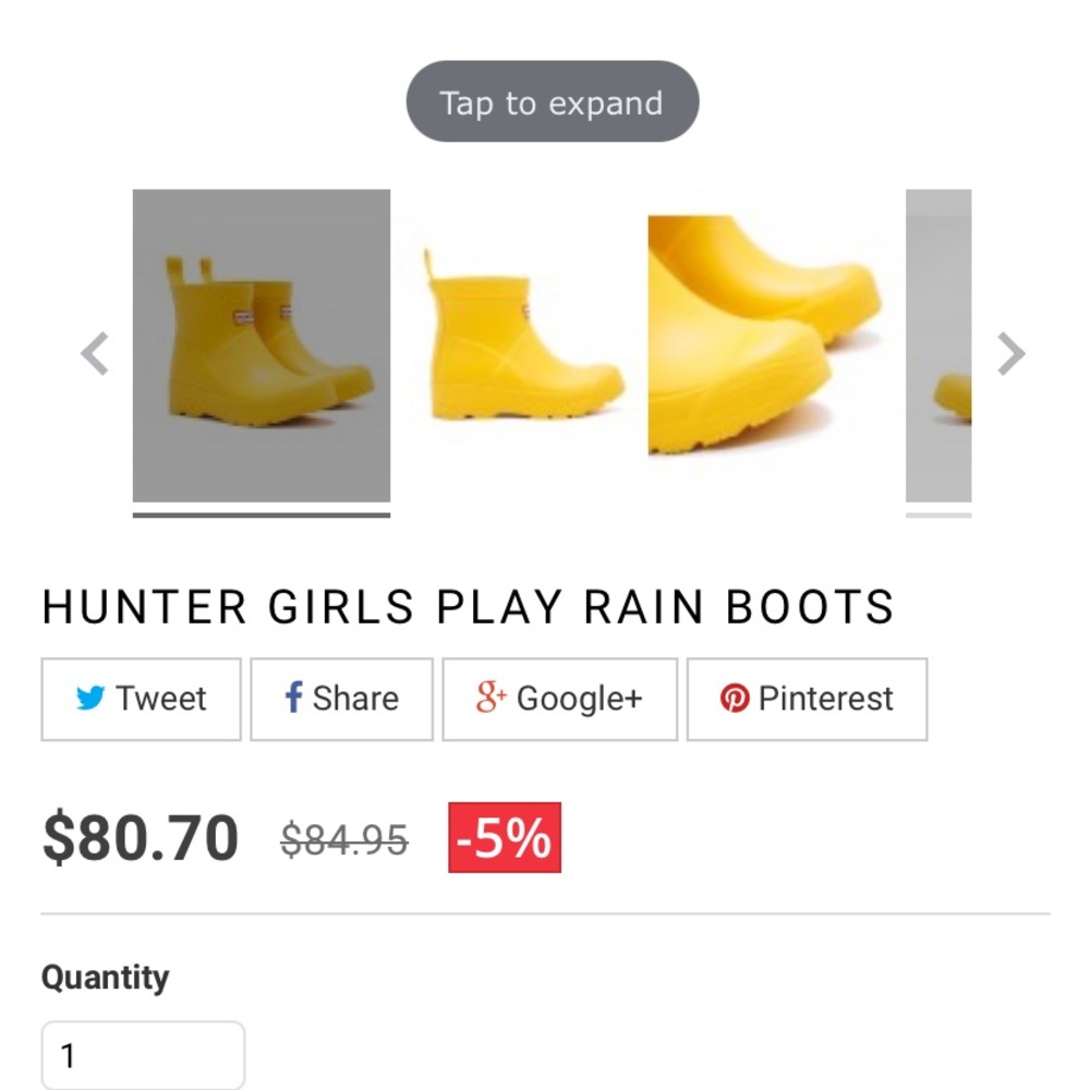 Yellow Hunter kids boots